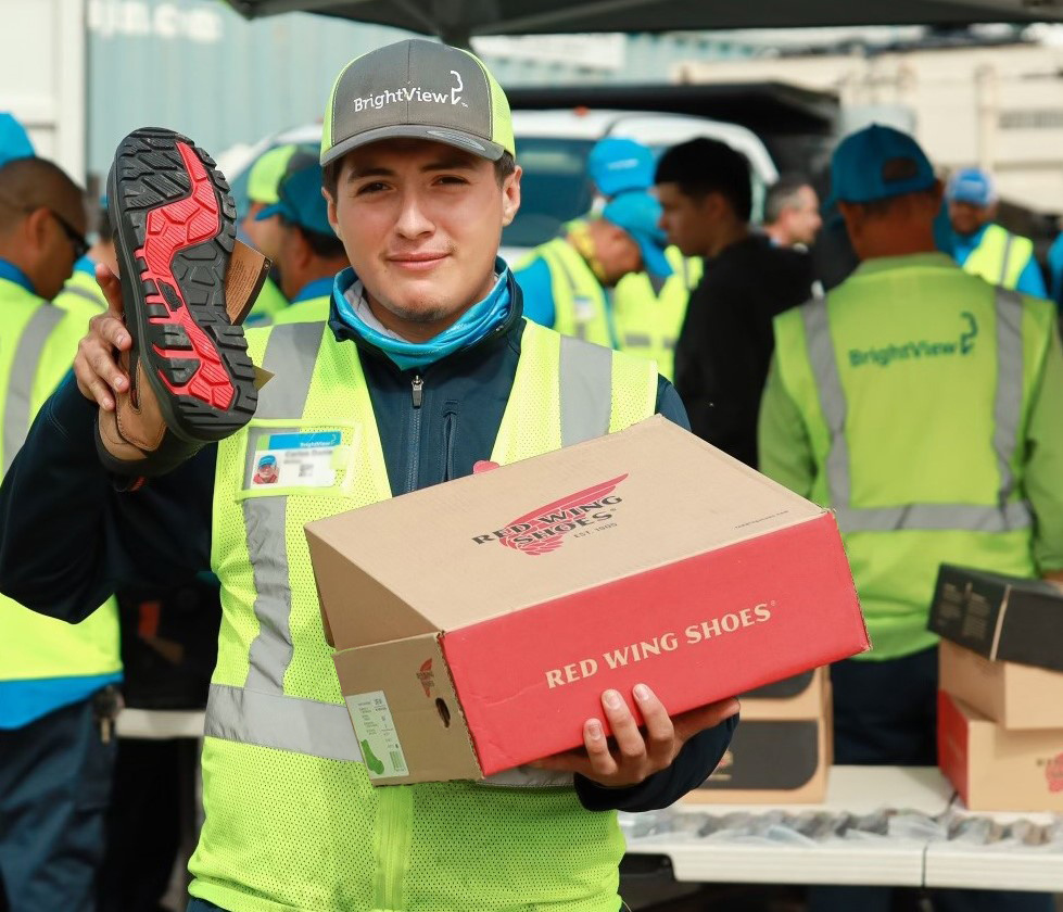 New Red Wing boots for BrightView employee